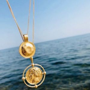 NEW Gold Coin Layered Necklace